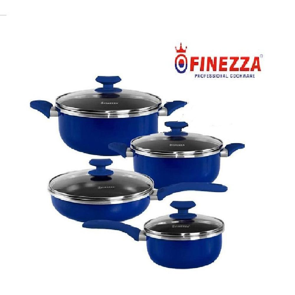 Set de Ollas  Antiadherente AZUL de 8PCS - FZ 1608T
