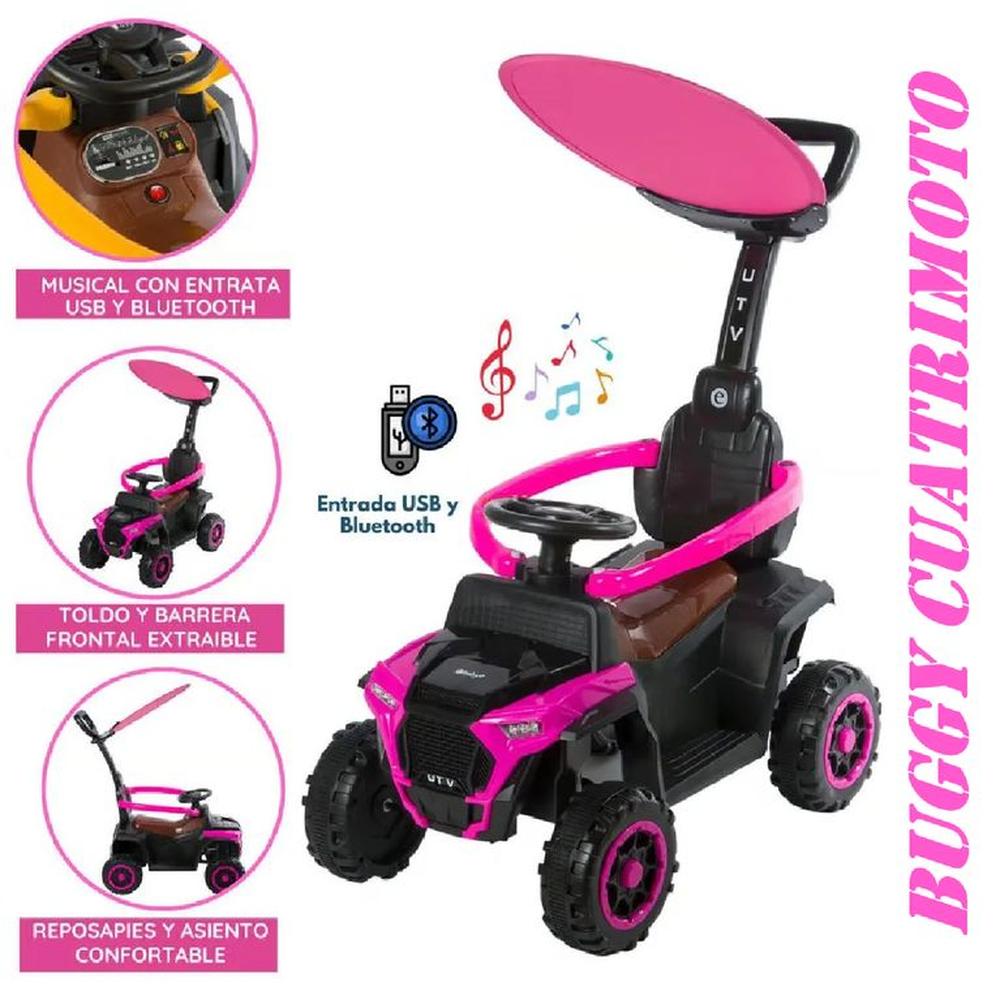 Bugui Cuatrimoto Tractor Bluetooh Musical con Luce