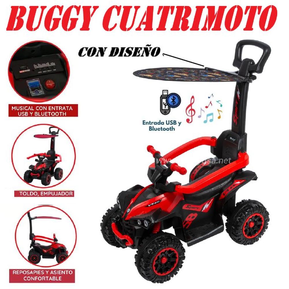 Cuatrimoto Terra Bluetooth  Musical y Luces con Diseño -rojo
