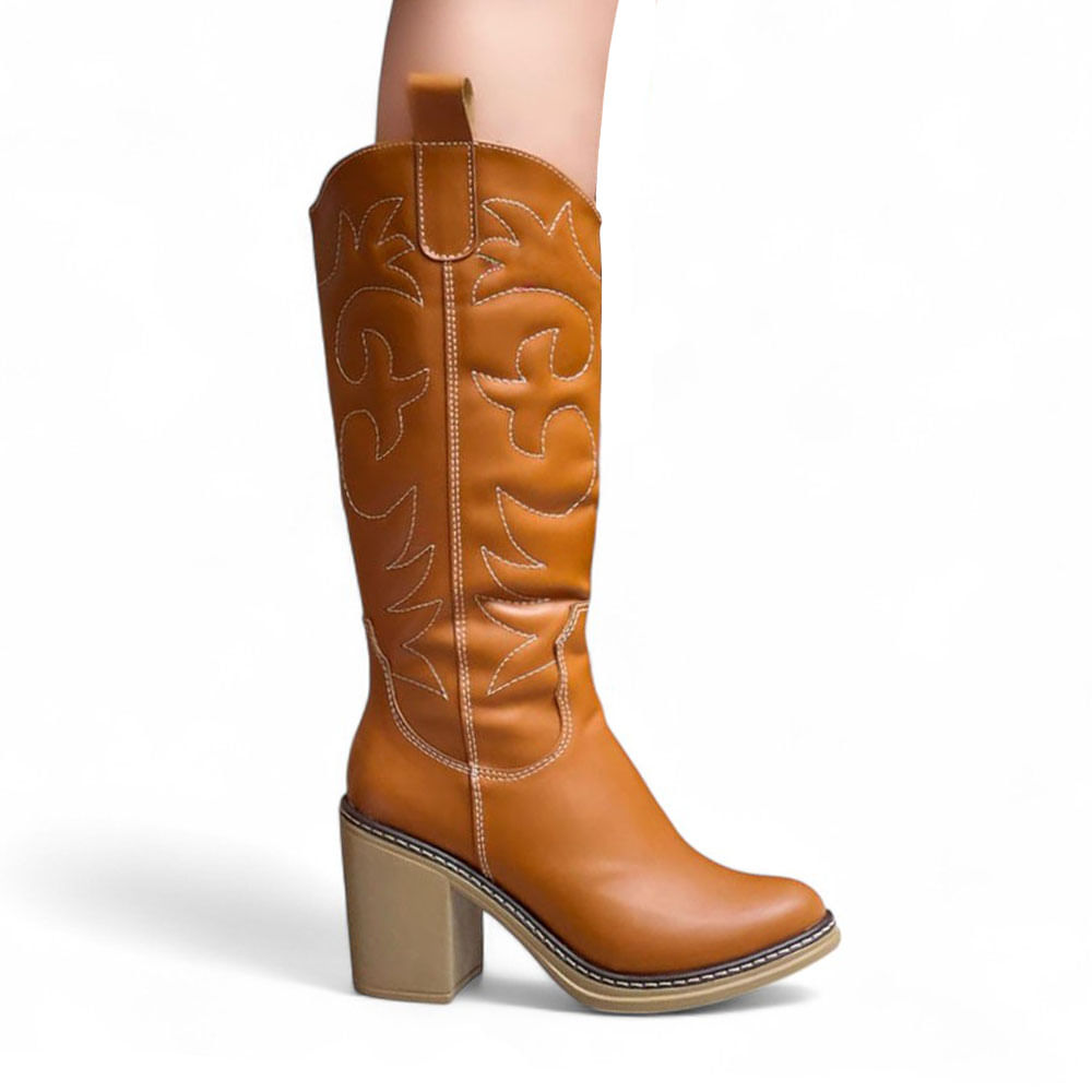 Bota Mujer Texana Eagle 1299 5C-95 Color Naranja Talla 39