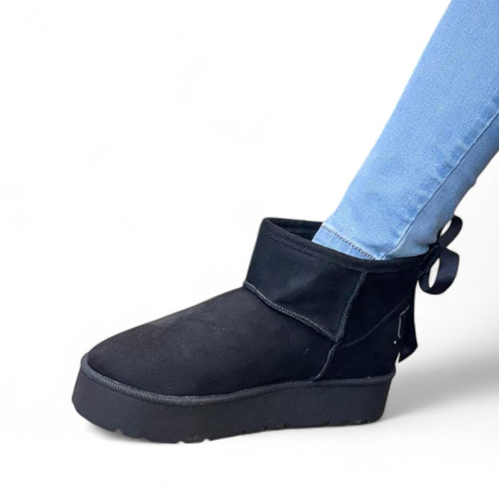 Botin Mujer Vegetha Peluche Interno 1299 5C-55 Color Negro Talla 35