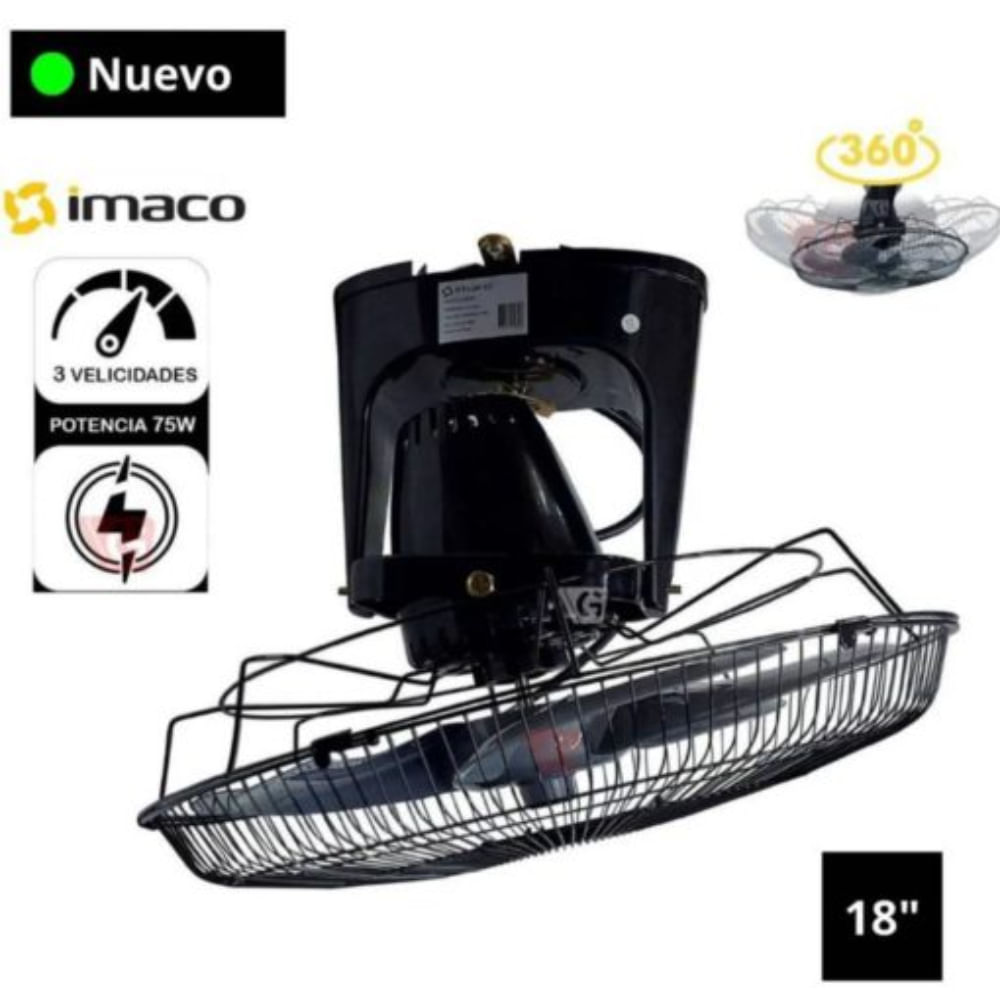 Ventilador orbital 18 de techo 360° imaco OCF 7919