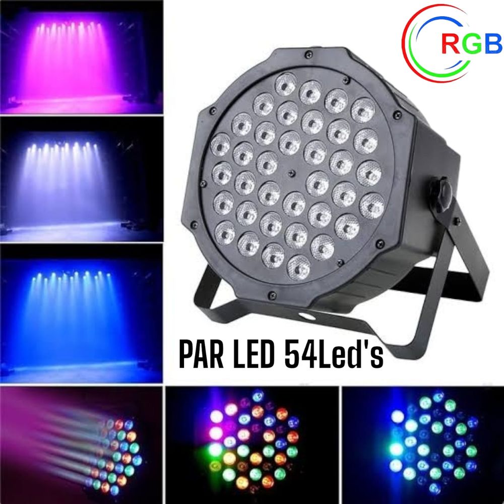 Par LED 54Leds 3Watts de RGB AutoSound DMX520 Reflector Luces Par LED 54Leds 3Watts de RGB AutoSound DMX520 Reflector Luces