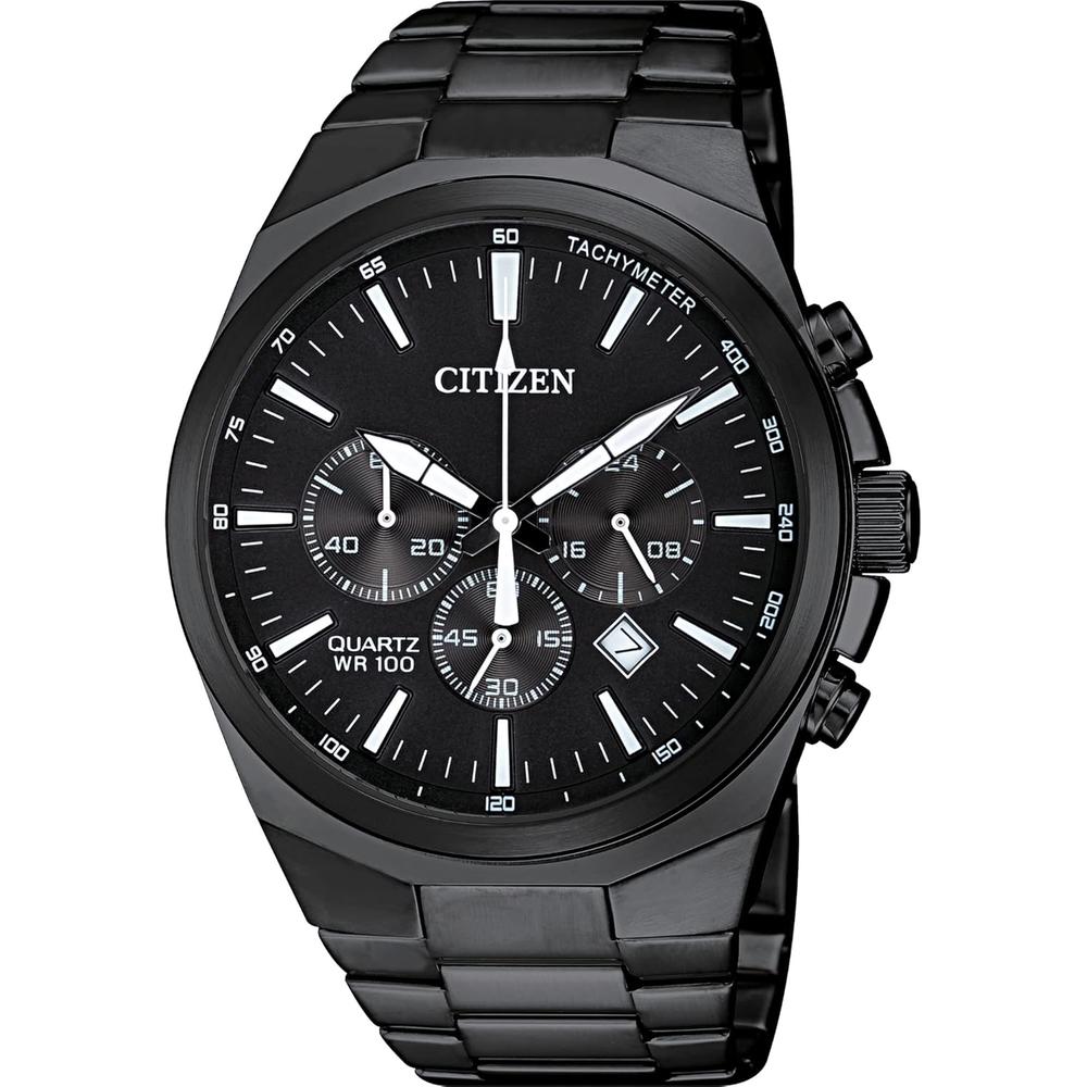 Citizen AN8175-55E reloj de cuarzo clásico para hombre en acero inoxidable | Negro