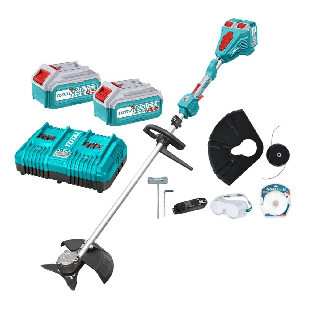 Guadaña Inalambrica + 2 Baterias 4ah y Cargador Total TSTLI200285