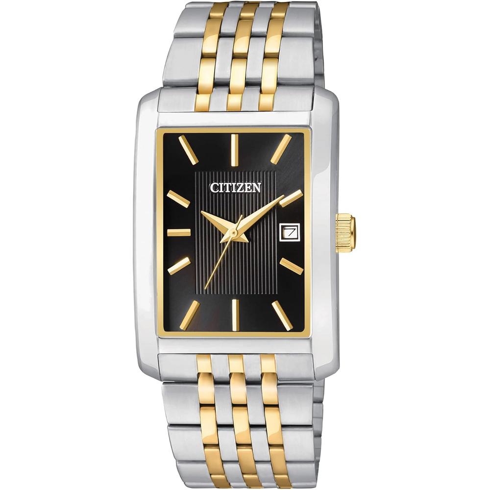 Citizen BH1673-50E reloj clásico de cuarzo para hombre en acero inoxidable | Plateado/negro