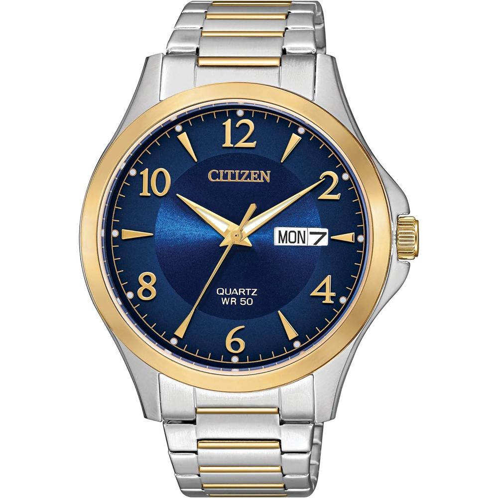 Citizen BF2005-54L reloj clásico de cuarzo para hombre en acero bicolor | Plateado