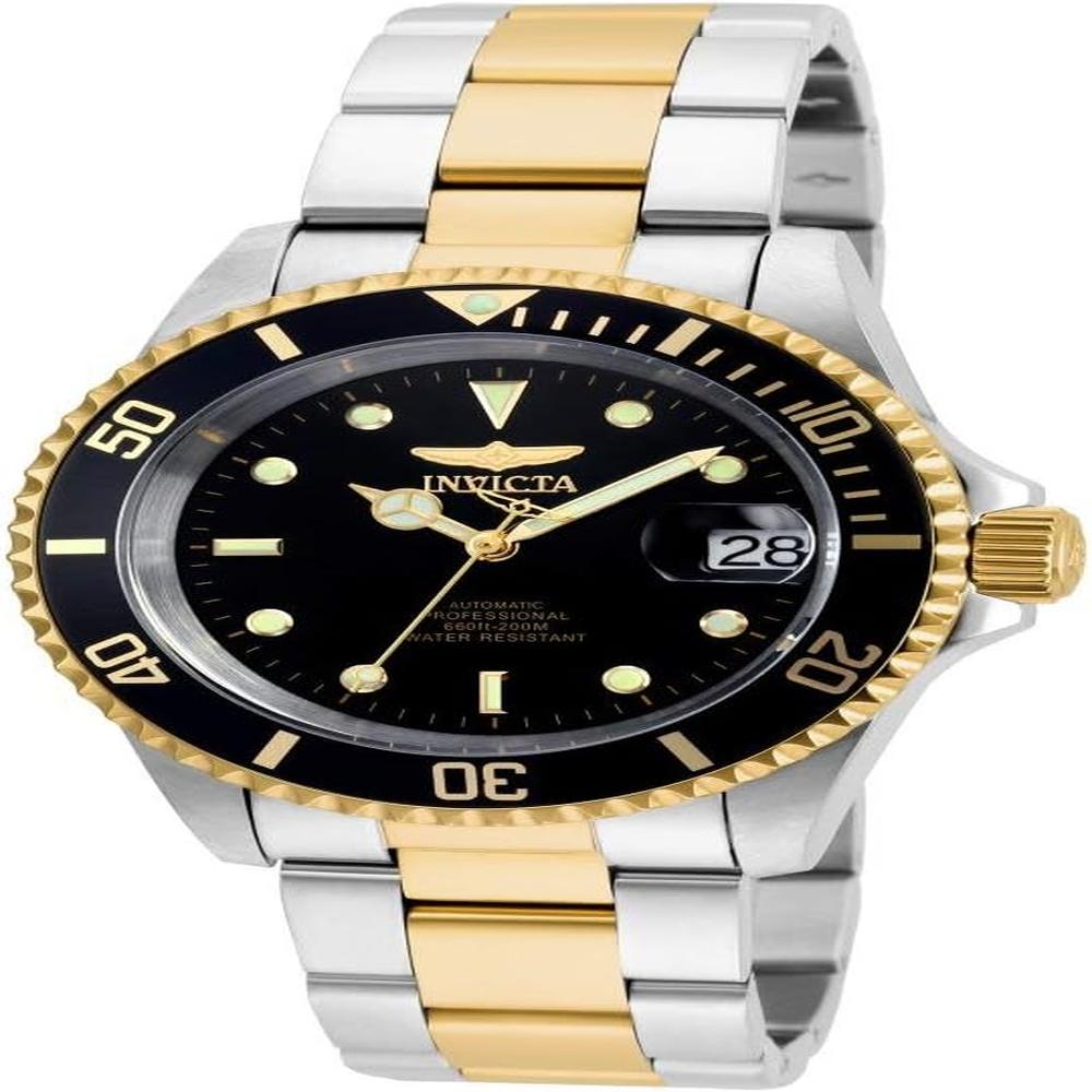 Invicta 35690 reloj automático para hombre Pro Diver con bisel tipo moneda | Acero/Oro/Negro