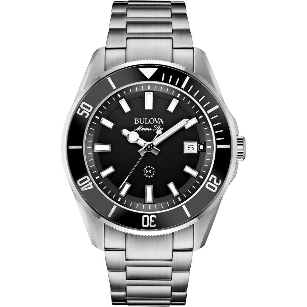 Bulova 98B203 reloj Marine Star Series B para hombre con calendario | Plateado