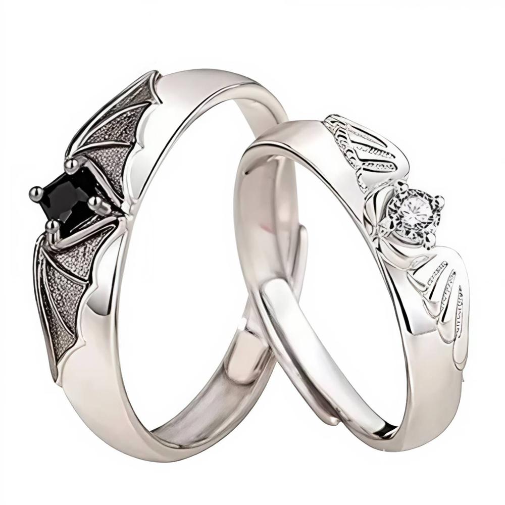 Anillo De Pareja Mi Otra Mitad Diseño Exclusivo Plateado