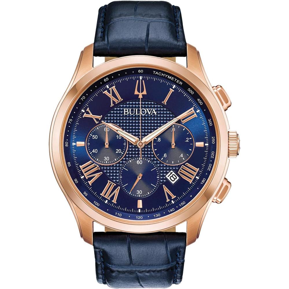 Bulova 97B170 reloj clásico Wilton con zafiro y reserva de 60?h | RoseGold/Stainless Steel