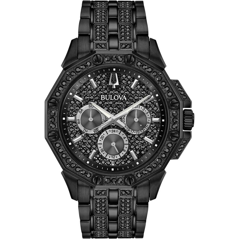 Bulova 96C134 reloj Octava para hombre con cronógrafo y esfera con cristales | Negro
