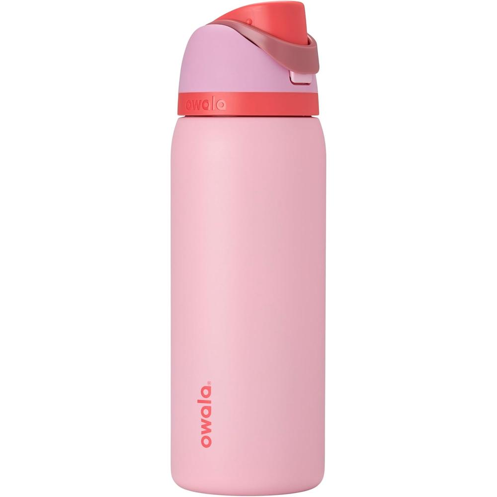 Owala Botella FreeSip térmica de acero inoxidable sin BPA | 32oz - Rosa