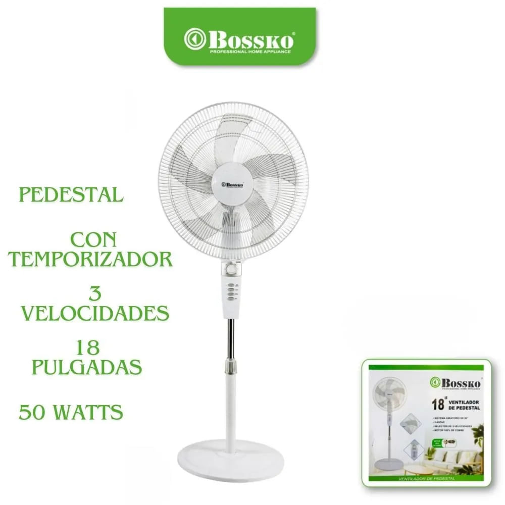 Ventilador de Pedestal Bossko BK-8457VB 18