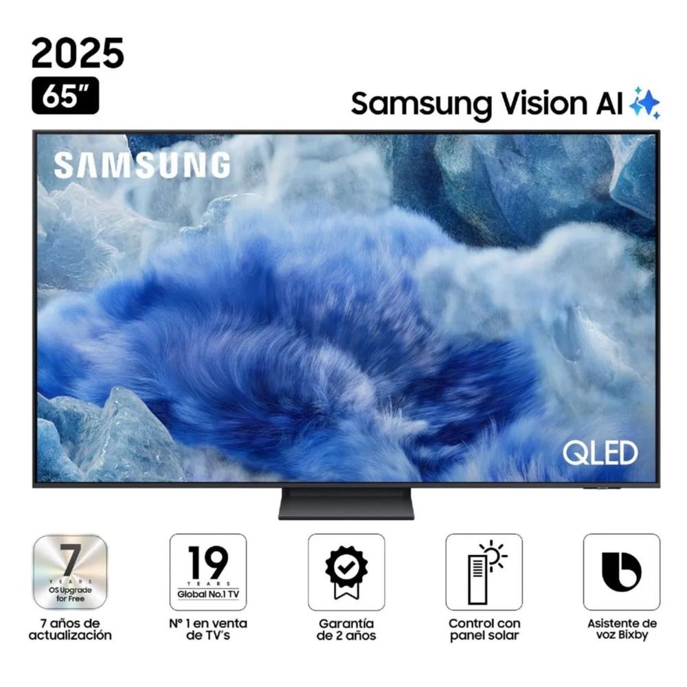 TELEVISOR SAMSUNG QLED 65 QN65Q8FAAGXPE TIZEN VISIÓN AI SMART TV 2025