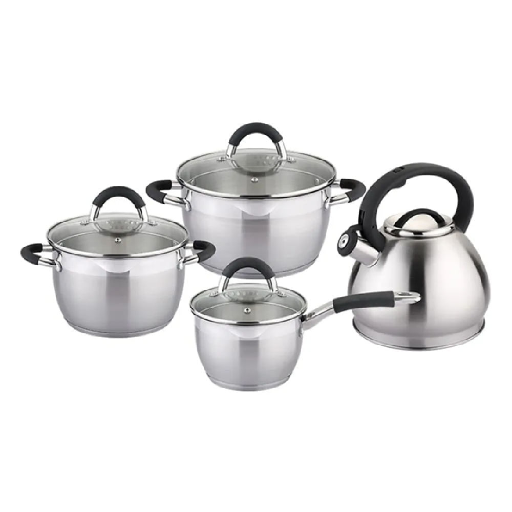 Juego de ollasFACUSA de ACERO INOXIDABLE mod MISTO 8 pzas