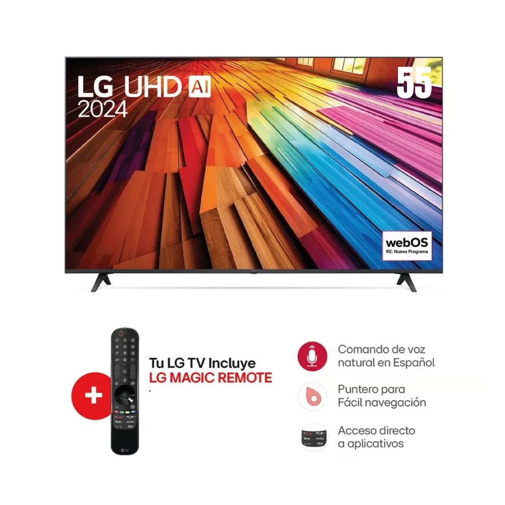 TELEVISOR LG 55' 4K ULTRA HD SMART TV THINQ AI 55UT8050PSB