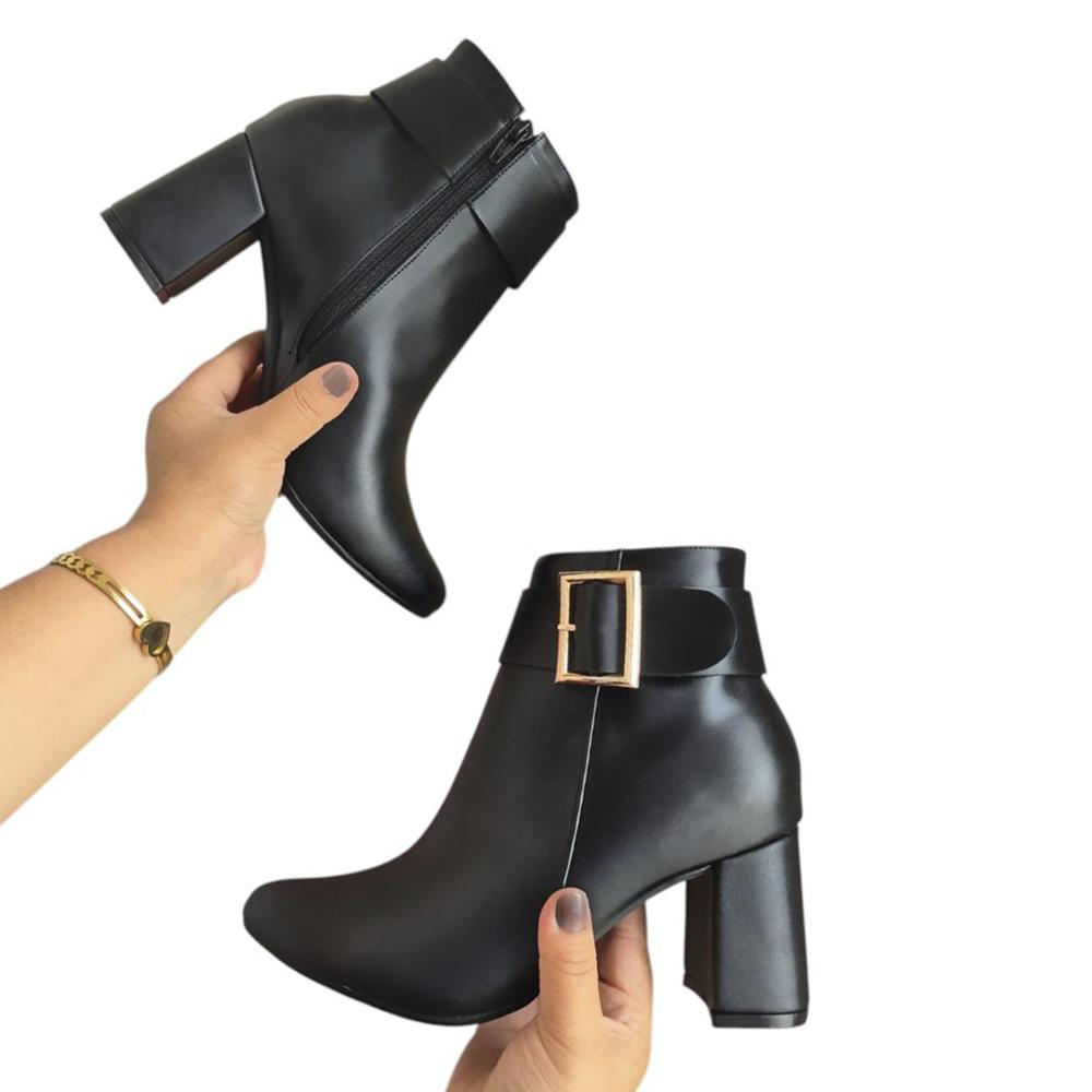 Botin Mujer Hebillon 1177 5C-65 Color Negro Talla 38