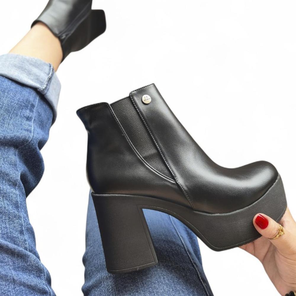 Botin Mujer Planta Spanso Taco 1177 5C-68 Color Negro Talla 39