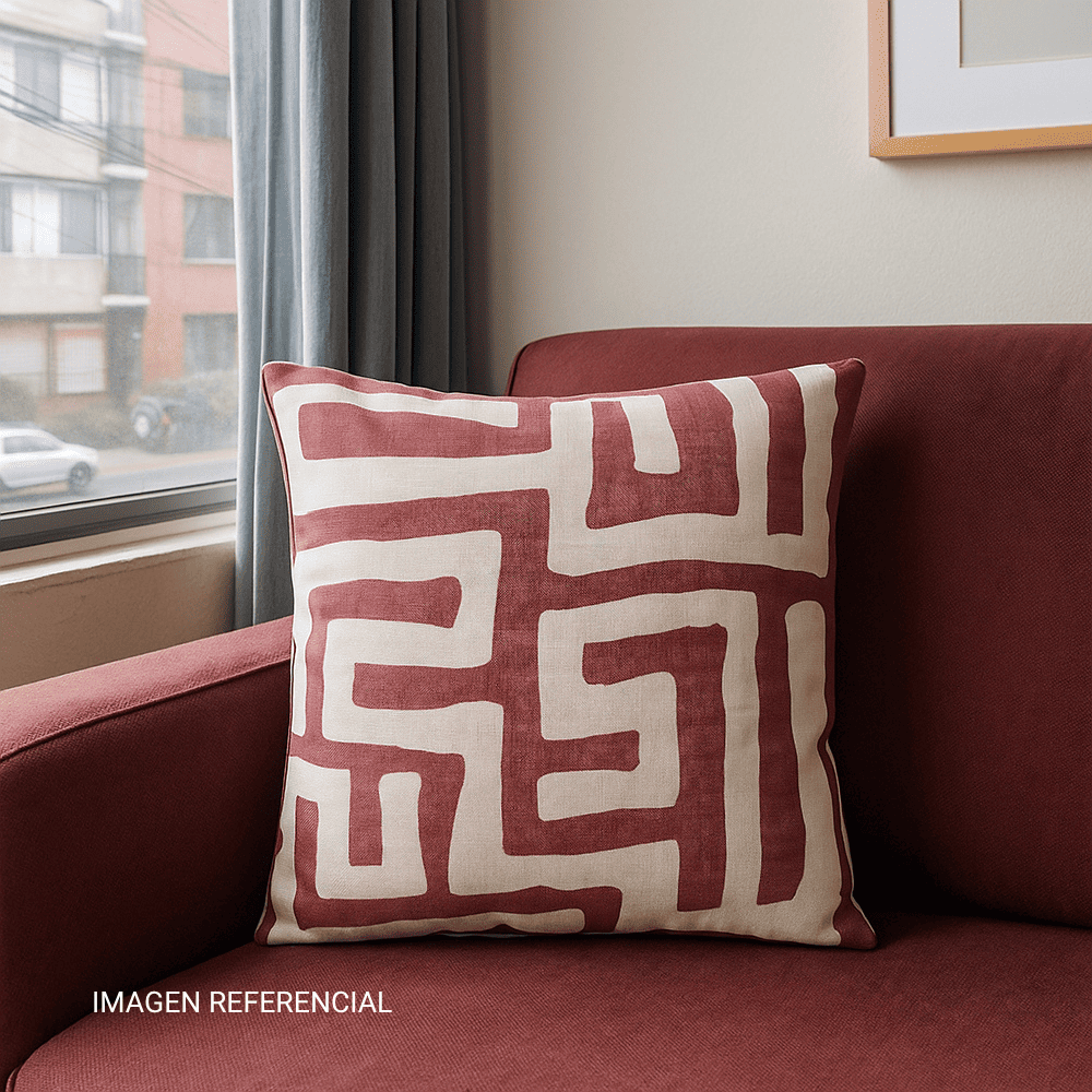 Cojín Urbano Orange Modelo 57E37230712IK Borgoña de Poliéster 45x45cm