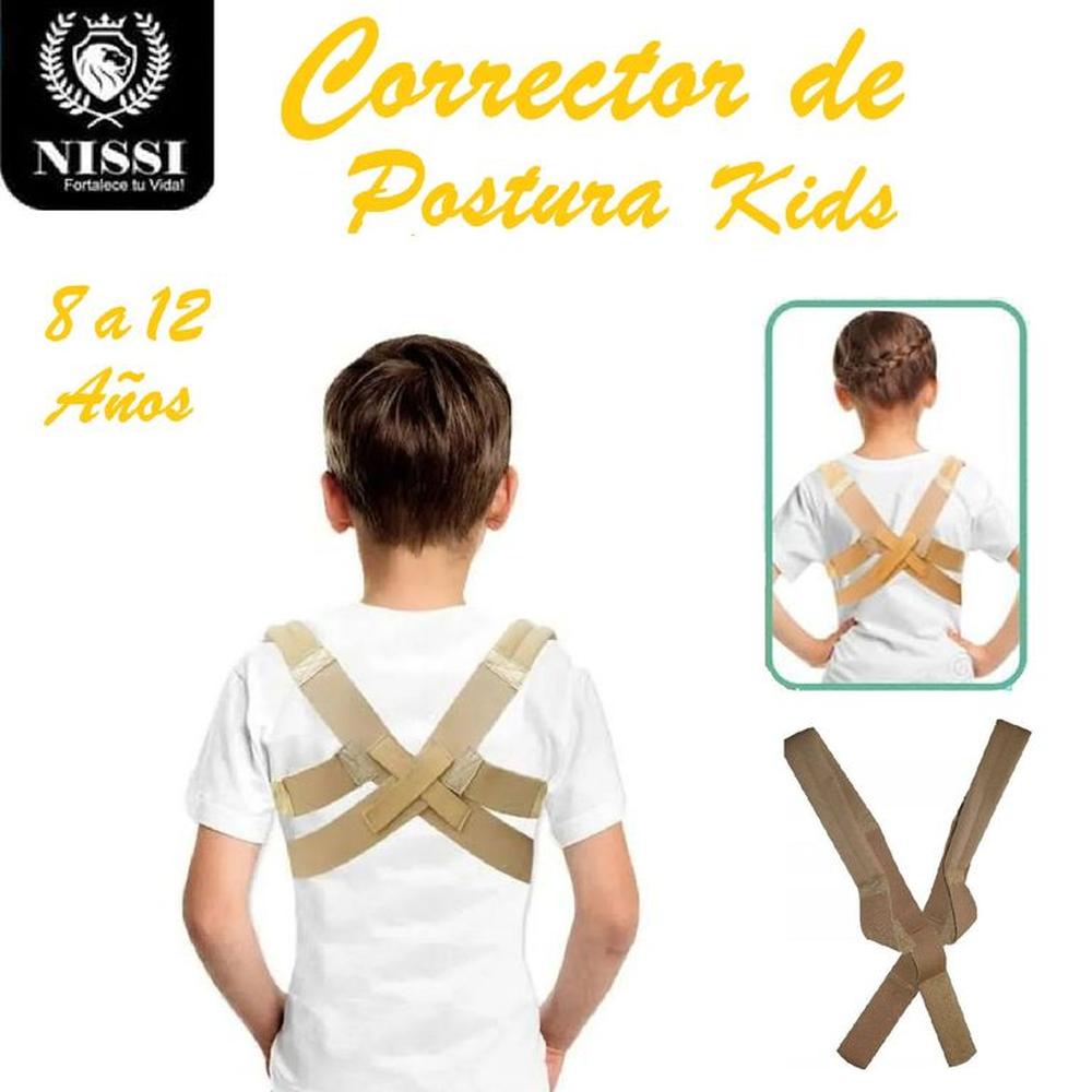 Faja Corrector De Postura Kids Beige Talla -8 a 12 Años