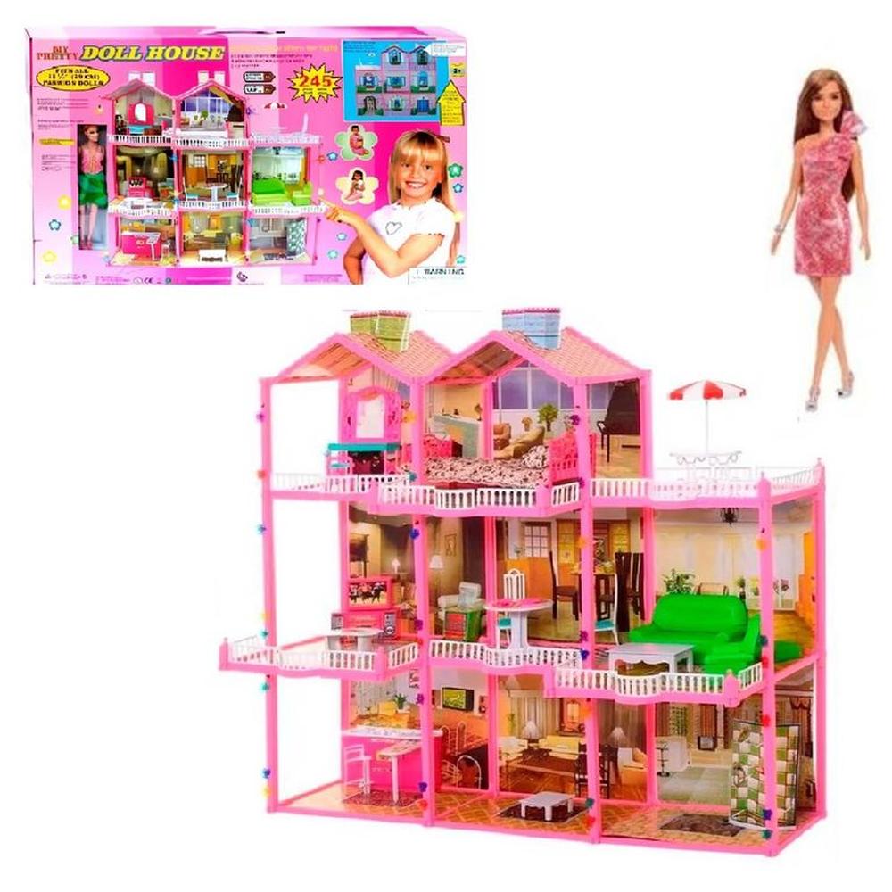 Juego Casa de Muñecas Pisos Con Luces Incluye muñeca Oechsle