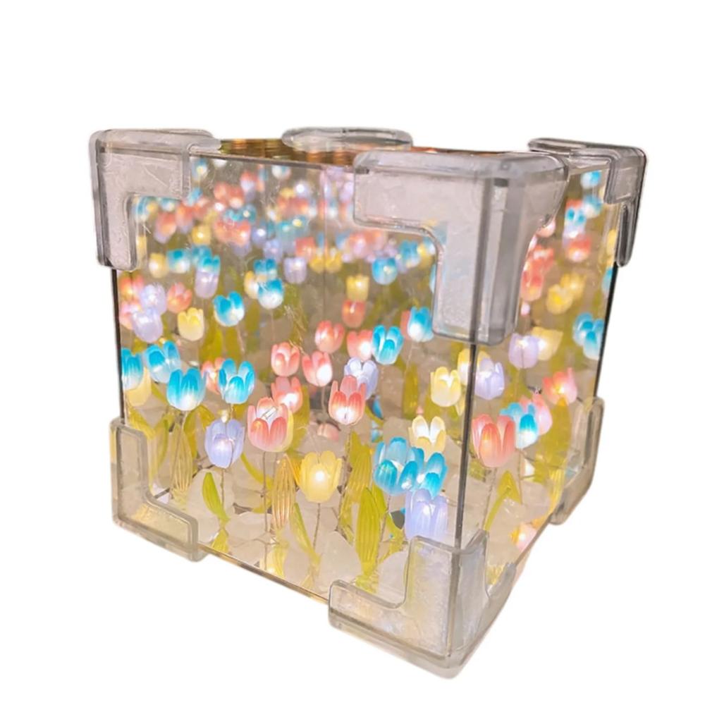 Lampara Armable de Tulipanes Infinitos Multicolor Luces Led