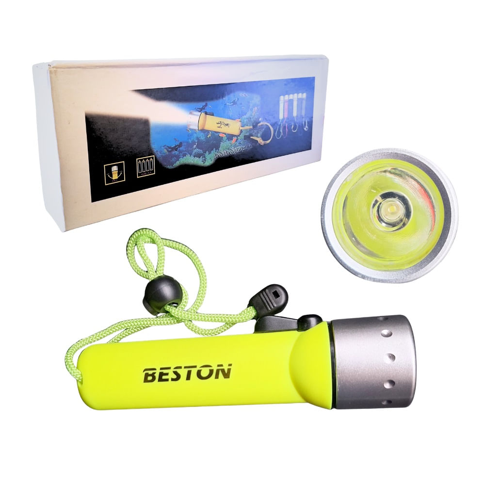 Linterna Táctica Luz Led Acuática Buceo Brillante - Importada