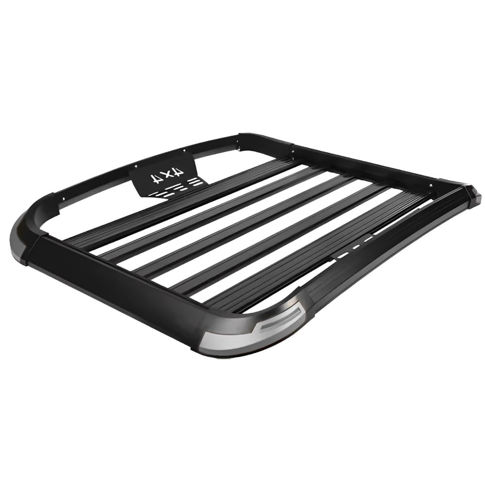 Parrilla Plana Aerodinamica Color Negro Con Detalle Plomo De 130Cm