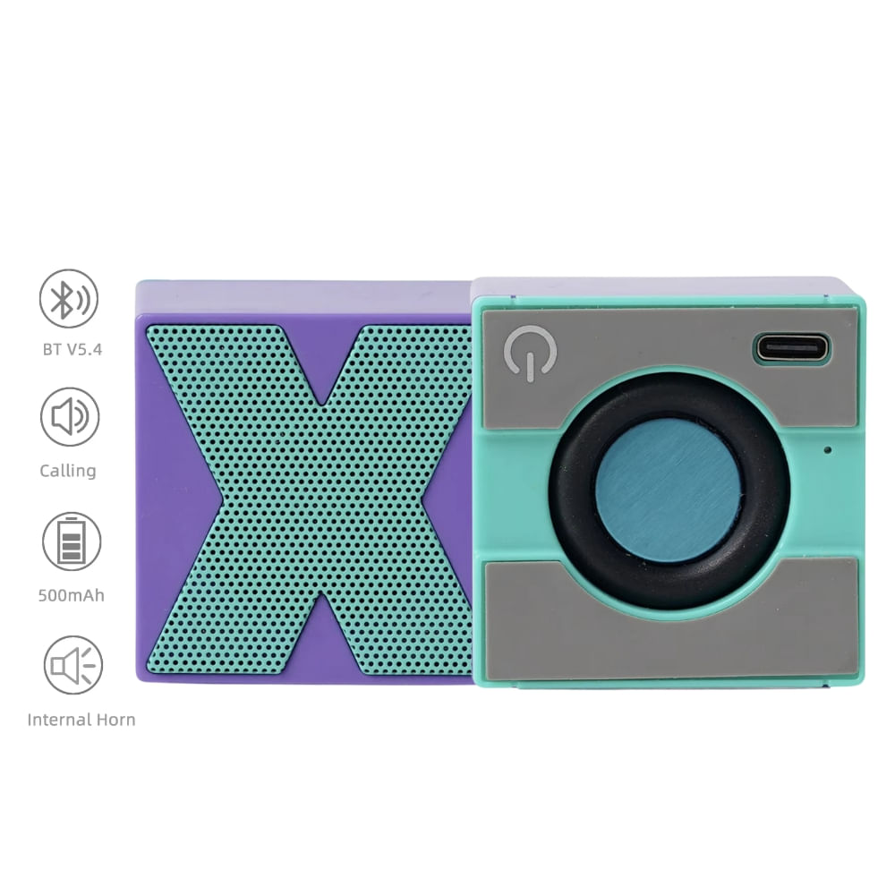 Parlante Bluetooth X1 Morado Sonido Estéreo 4h