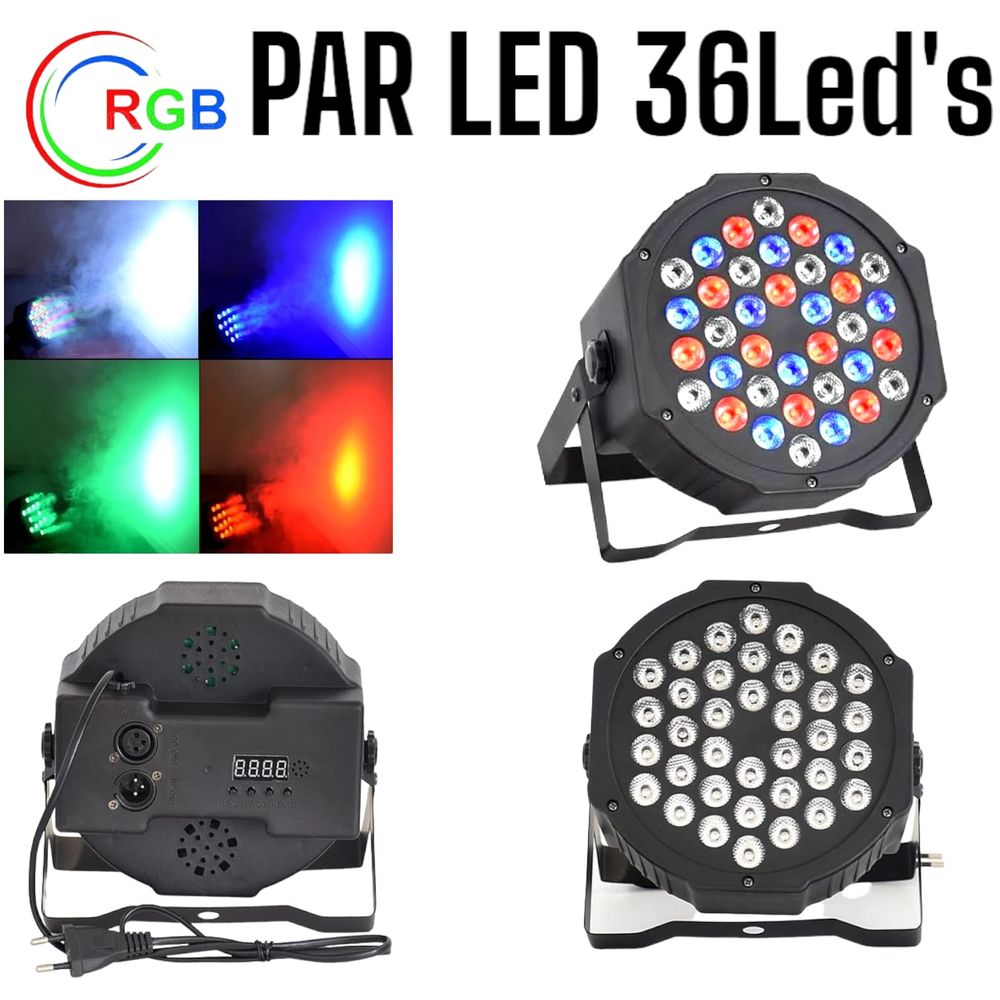 Par LED 36Leds 3Watts RGB AutoSound DMX520 Reflector RGB Par LED 36Leds 3Watts RGB AutoSound DMX520 Reflector RGB