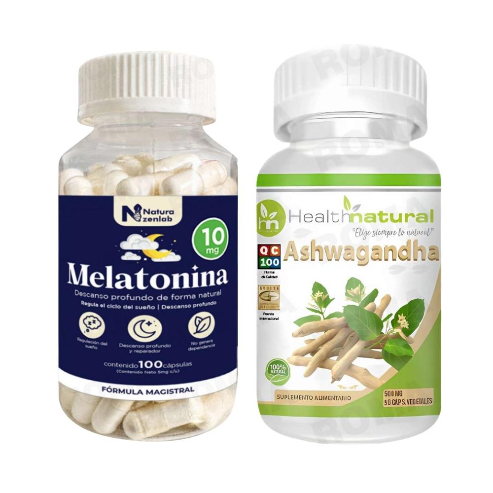 MELATONINA 10MG + ASHWAGANDHA HEALTHNATURAL