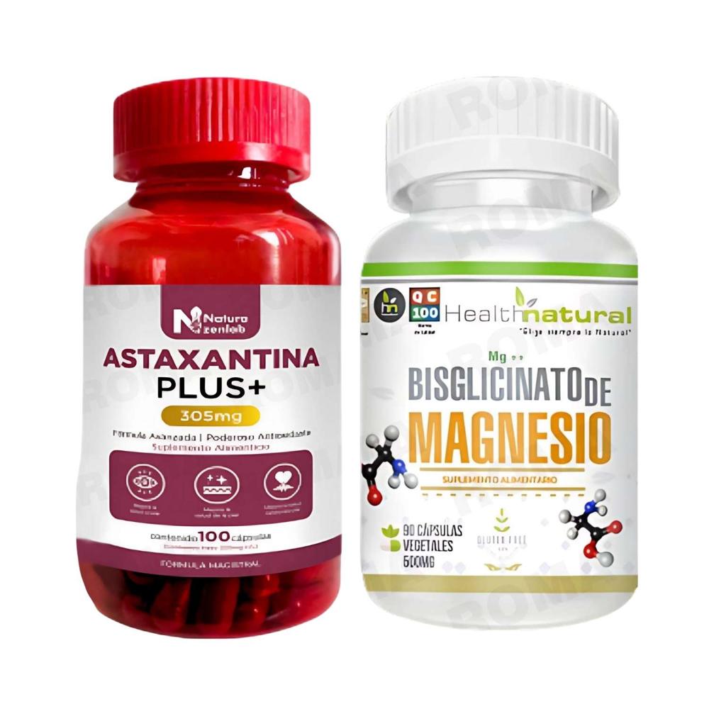 ASTAXANTINA PLUS + BISGLICINATO DE MAGNESIO HEALTHNATURAL