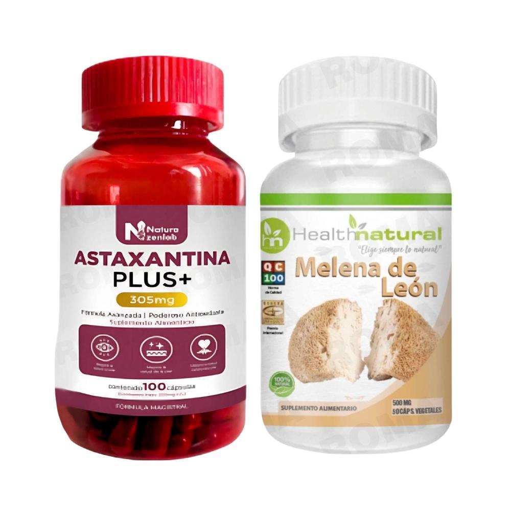 ASTAXANTINA PLUS + MELENA DE LEÓN HEALTHNATURAL
