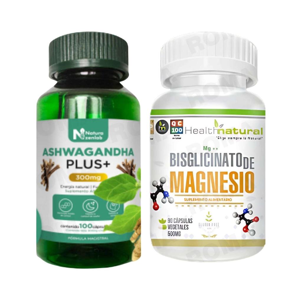 ASHWAGANDHA PLUS + BISGLICINATO DE MAGNESIO HEALTHNATURAL