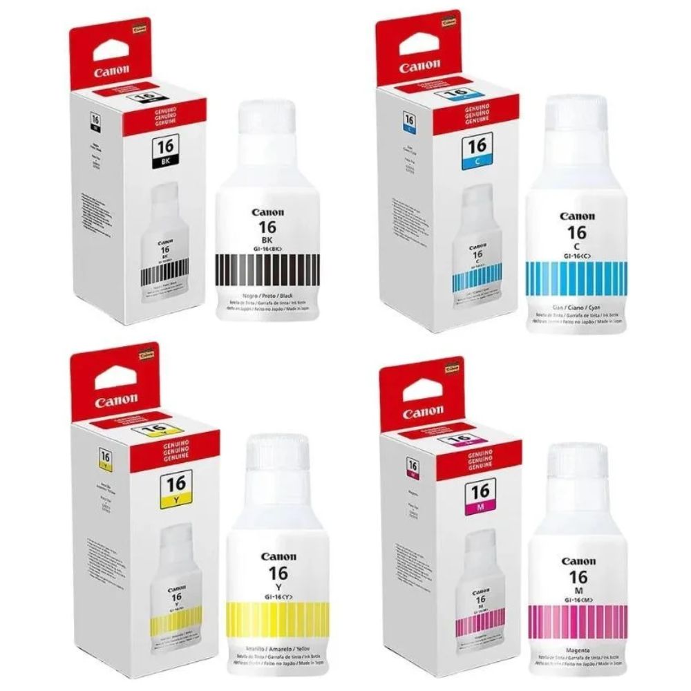 Botella de Tinta Canon MEGA KIT GI-16 BKCM GX6010/GX7010
