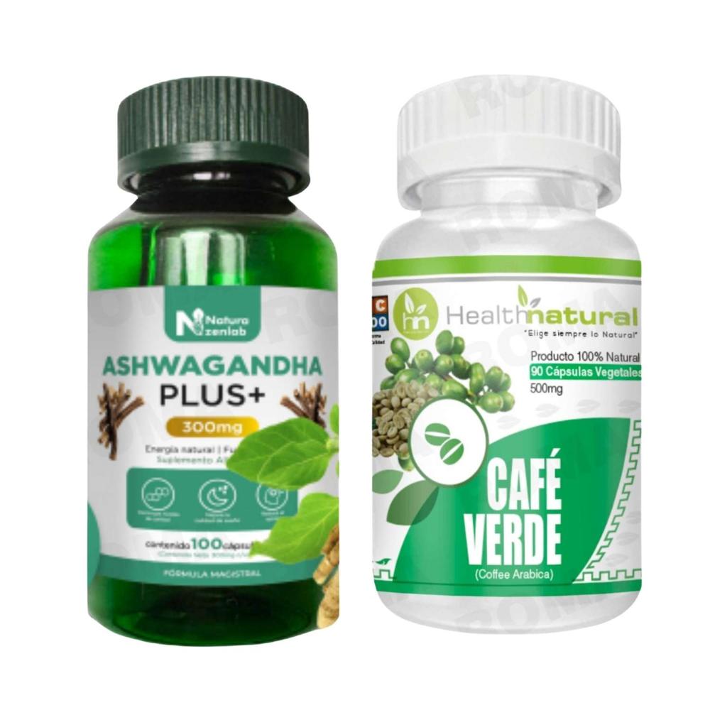 ASHWAGANDHA PLUS + CAFÉ VERDE HEALTHNATURAL
