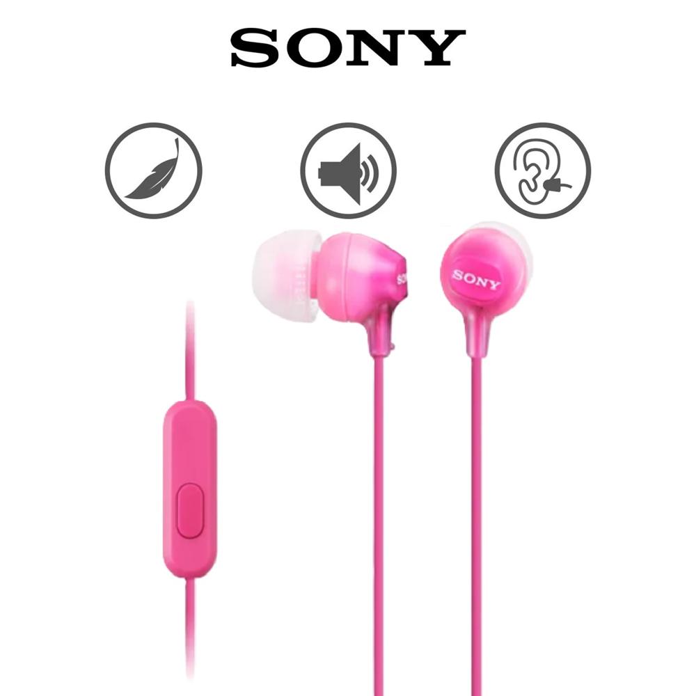 Sony Audífonos MDR-EX15AP In Ear con Micrófono Rosado