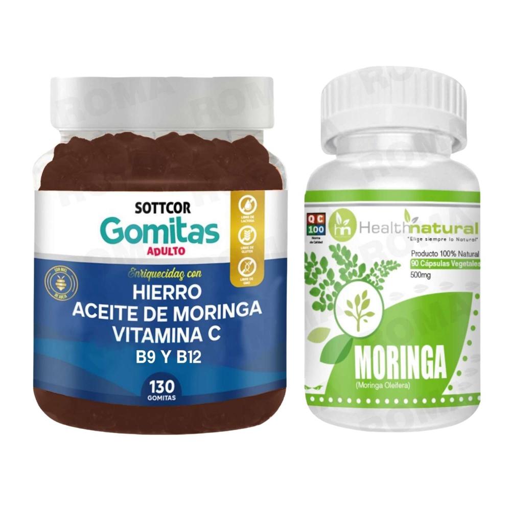 GOMITAS HIERRO 130UND + MORINGA HEALTHNATURAL