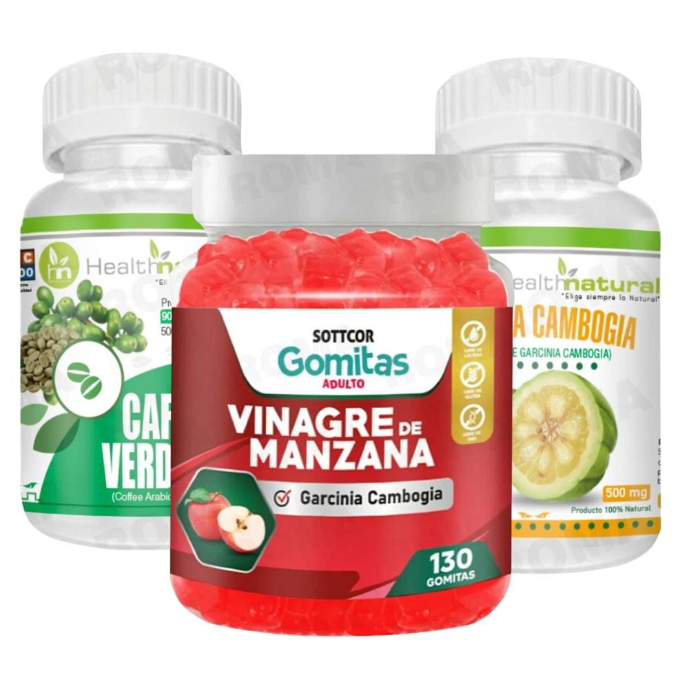 GOMITAS VINAGRE DE MANZANA+CAFÉ VERDE+ ARCINIA CAMBOGIA HEALTHNATURAL