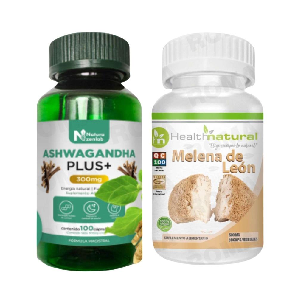 ASHWAGANDHA PLUS + MELENA DE LEÓN HEALTHNATURAL