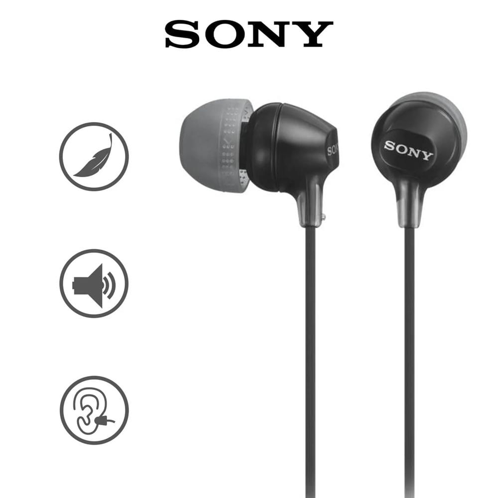 Sony Audífonos MDR-EX15AP In Ear con Micrófono Negro