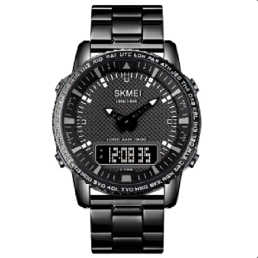 Reloj Hombre Skmei 1898 Acero Alarma Cronometro Elegante