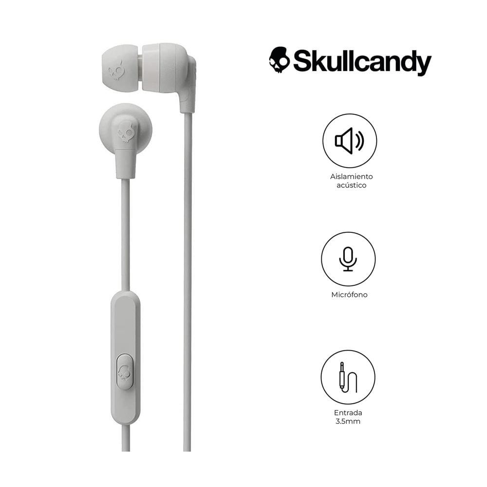 Audifonos Skullcandy Inkd+ S2Imy Con Cable Y Microfono Blanco