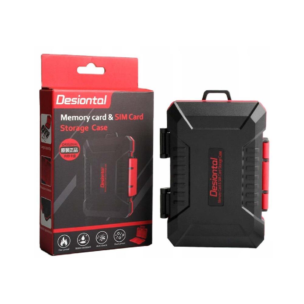 Estuche Portátil para tarjetas de memoria SD TF SIM Color Negro Estuche Portátil para tarjetas de memoria SD TF SIM Color Negro