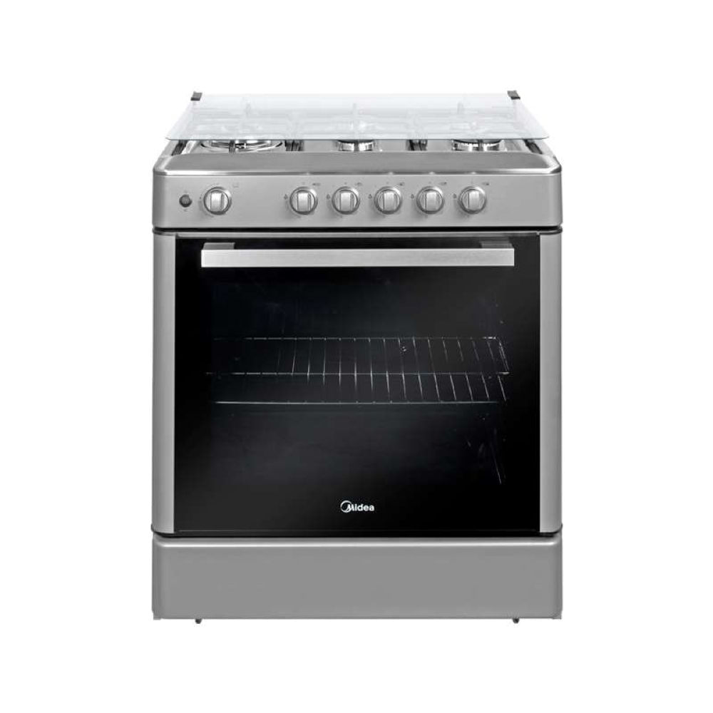 Cocina a gas Midea MGS30FS2LBAMB-PE 30"" 5 hornillas Gris