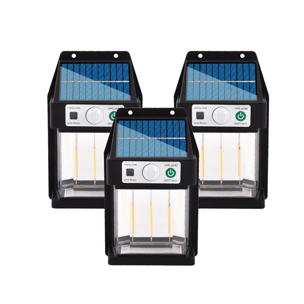 Set de 3 Lámparas Solar Con Sensor De Movimiento Diseño Elegante