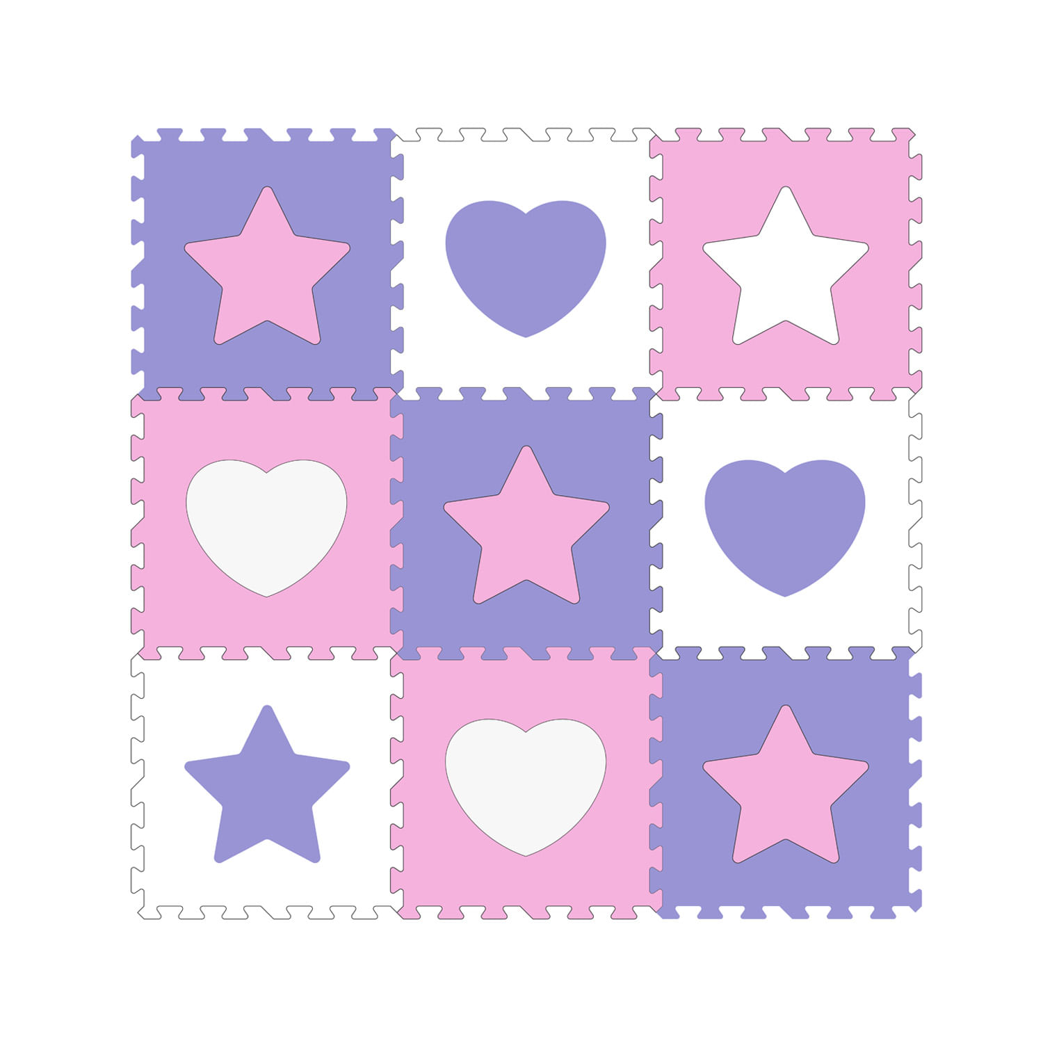 Piso Alfombra Benic Eva Puzzle Hearts Eva