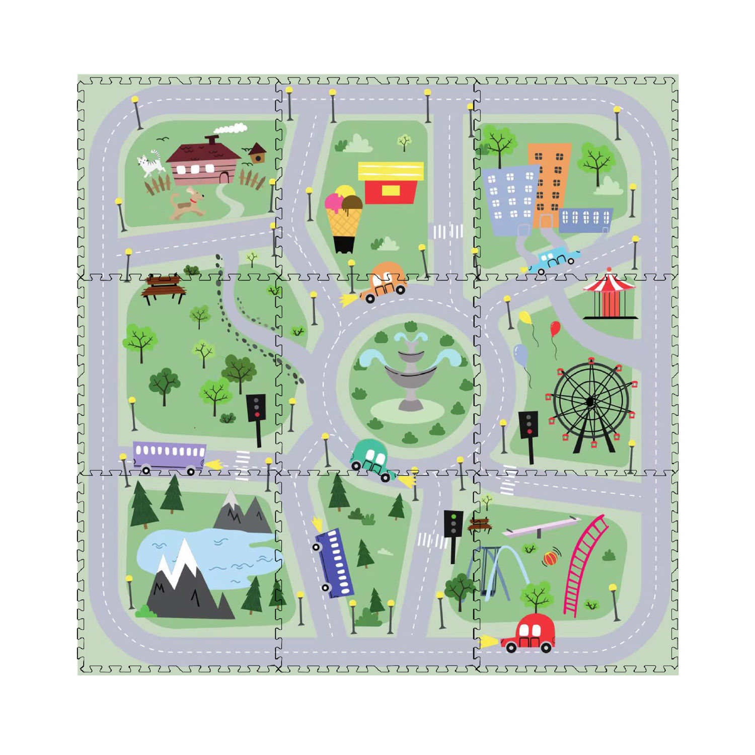 Piso Alfombra Benic Eva Puzzle Mat City Eva