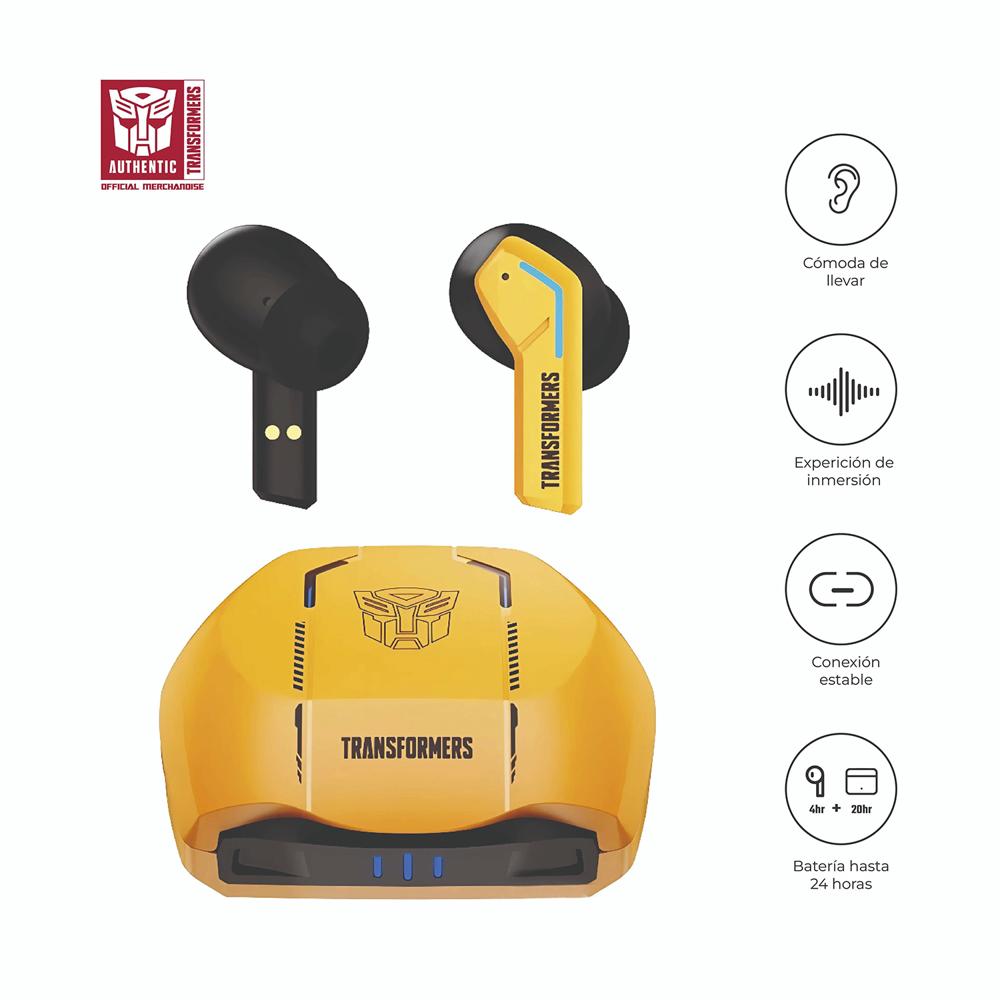 Audífonos Bluetooth Tws Bumblebee TF- T06 24Hrs Amarillo